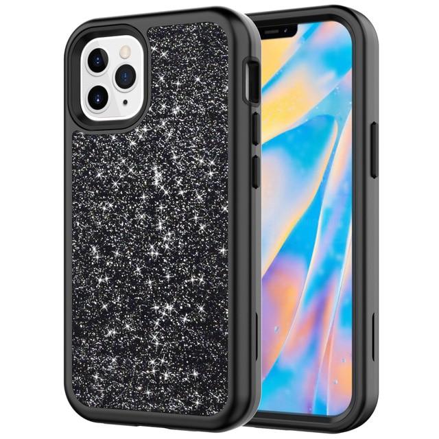 Shockproof Armor Case Bling Glitter Cover Soft Silicon for iPhone - carolay.co