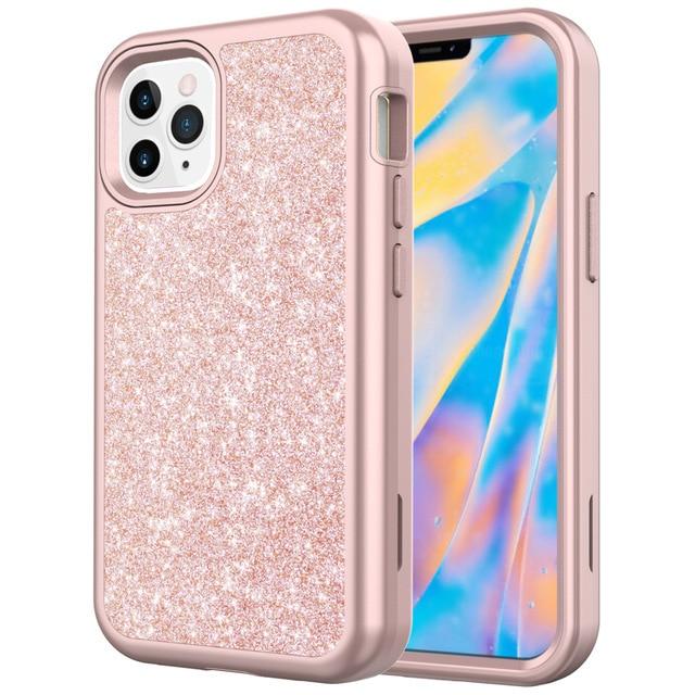 Shockproof Armor Case Bling Glitter Cover Soft Silicon for iPhone - carolay.co