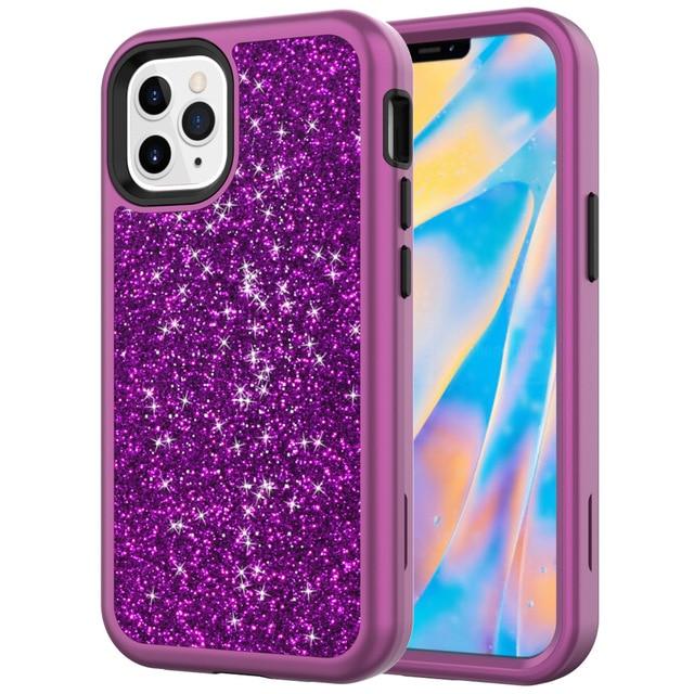 Shockproof Armor Case Bling Glitter Cover Soft Silicon for iPhone - carolay.co