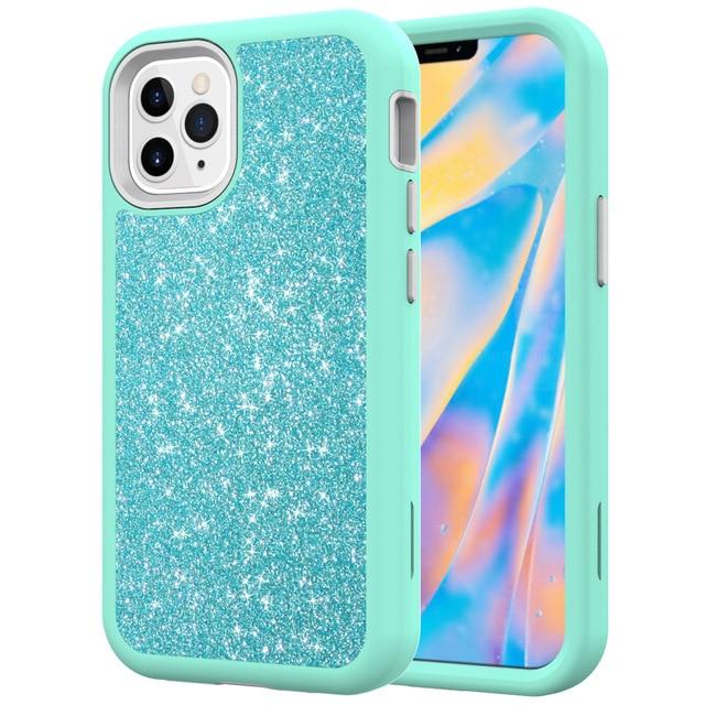 Shockproof Armor Case Bling Glitter Cover Soft Silicon for iPhone - carolay.co