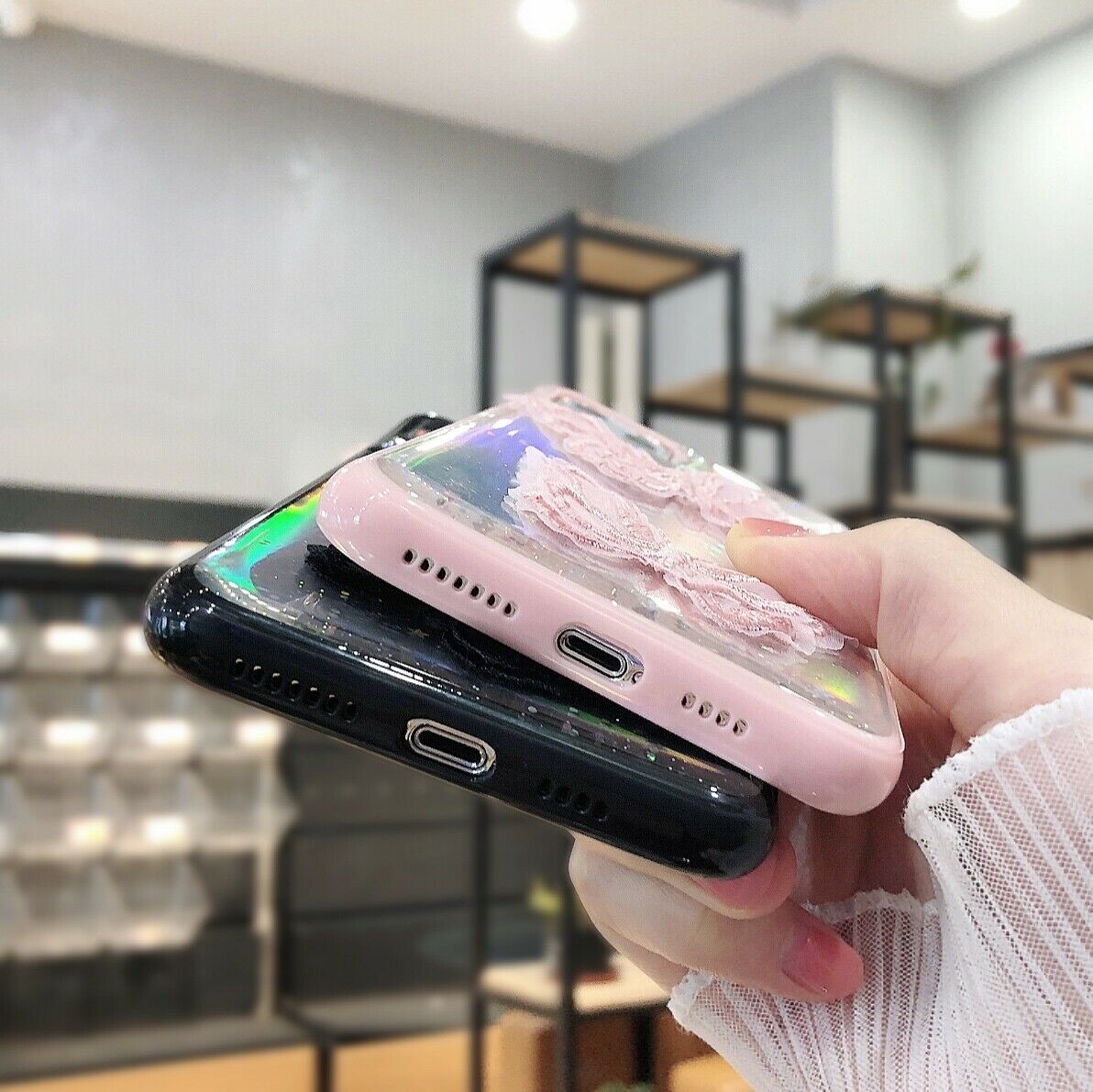 Shockproof Bling Case Butterfly Lace for iPhone - carolay.co