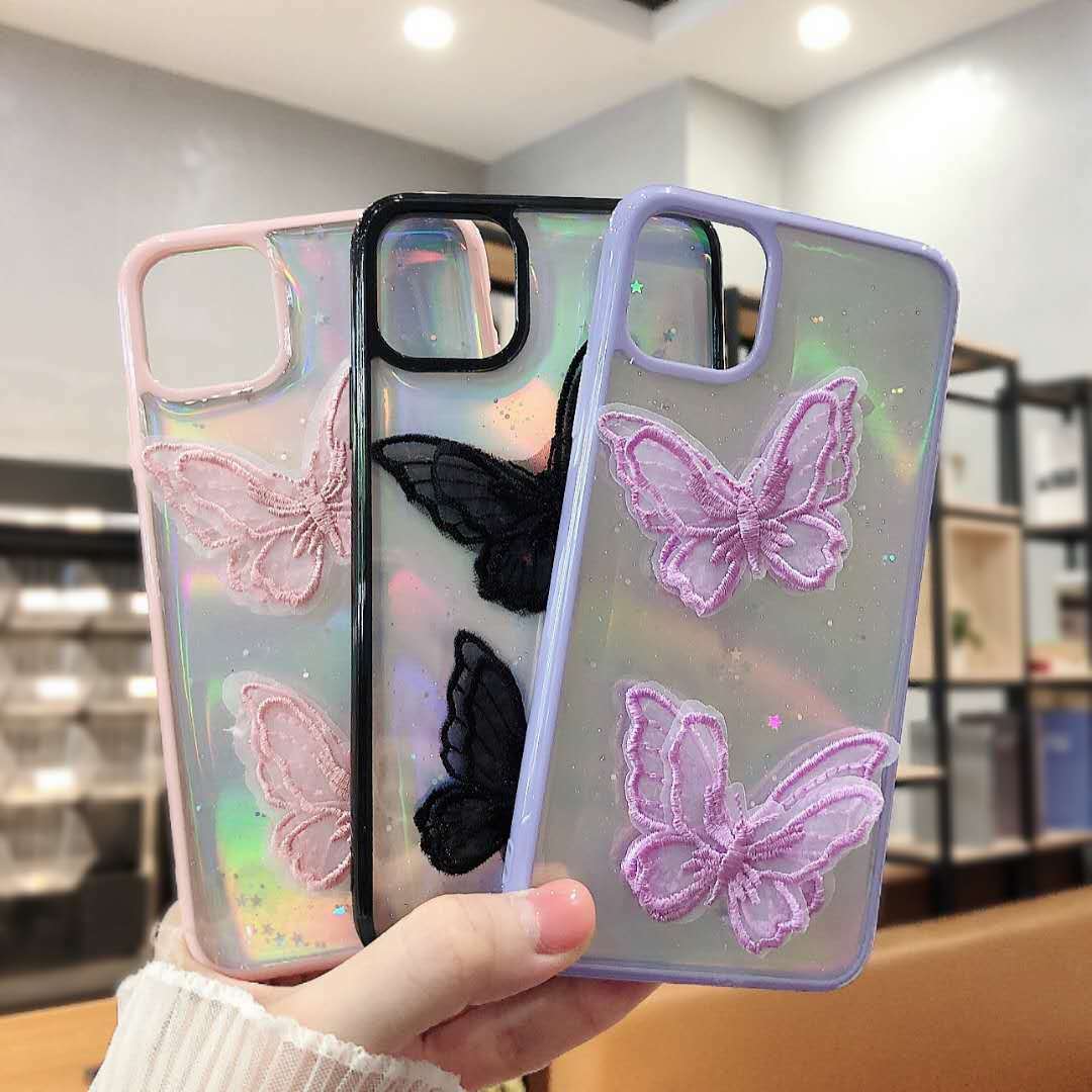 Shockproof Bling Case Butterfly Lace for iPhone - carolay.co