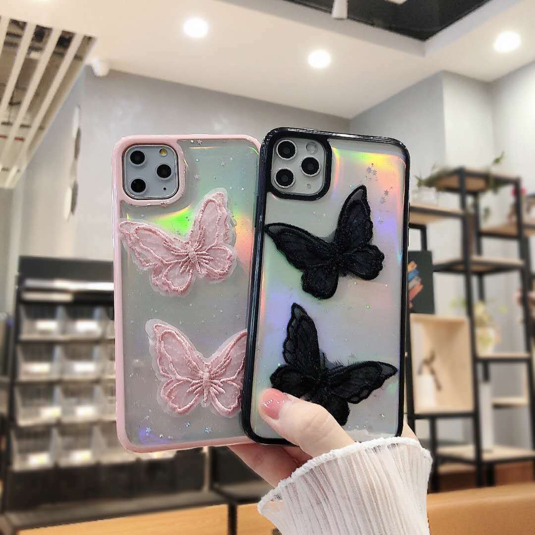 Shockproof Bling Case Butterfly Lace for iPhone - carolay.co