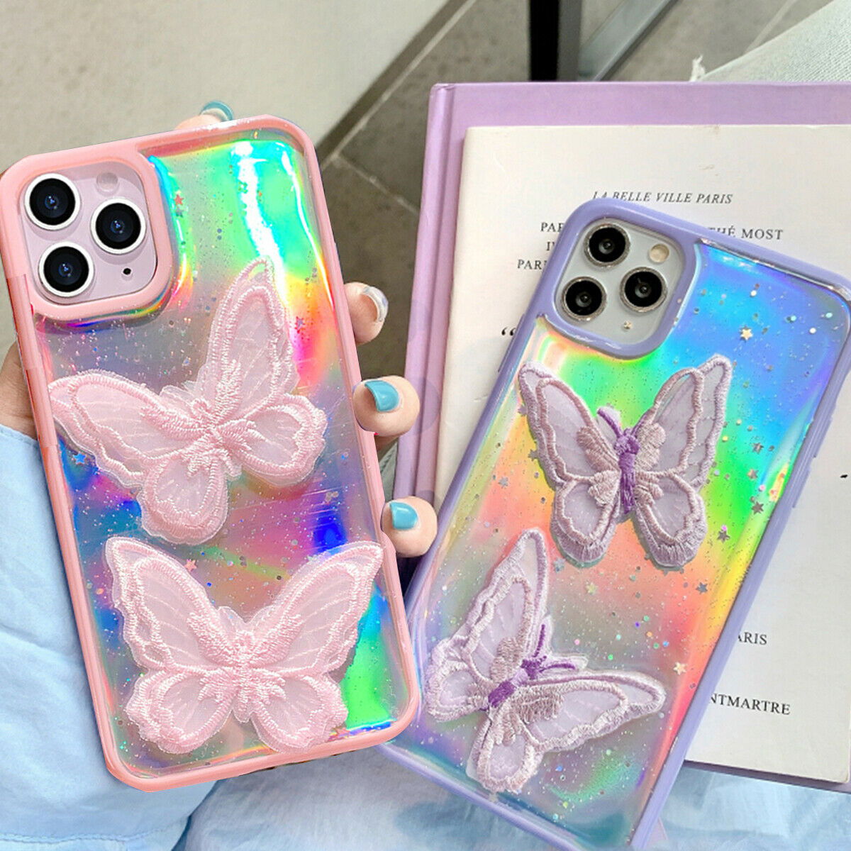 Shockproof Bling Case Butterfly Lace for iPhone - carolay.co