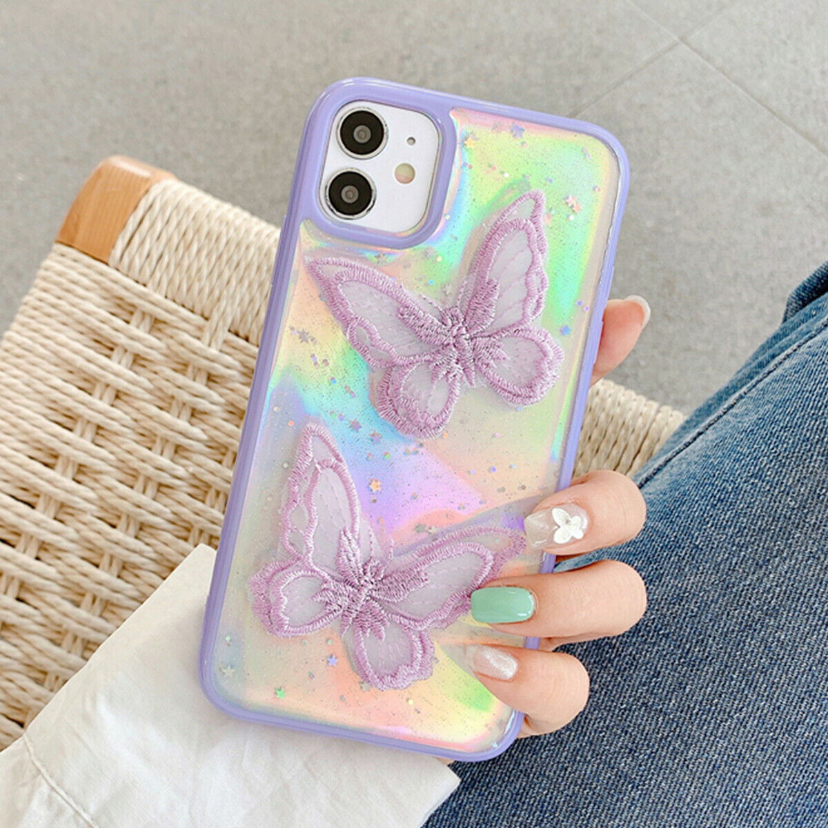 Shockproof Bling Case Butterfly Lace for iPhone - carolay.co