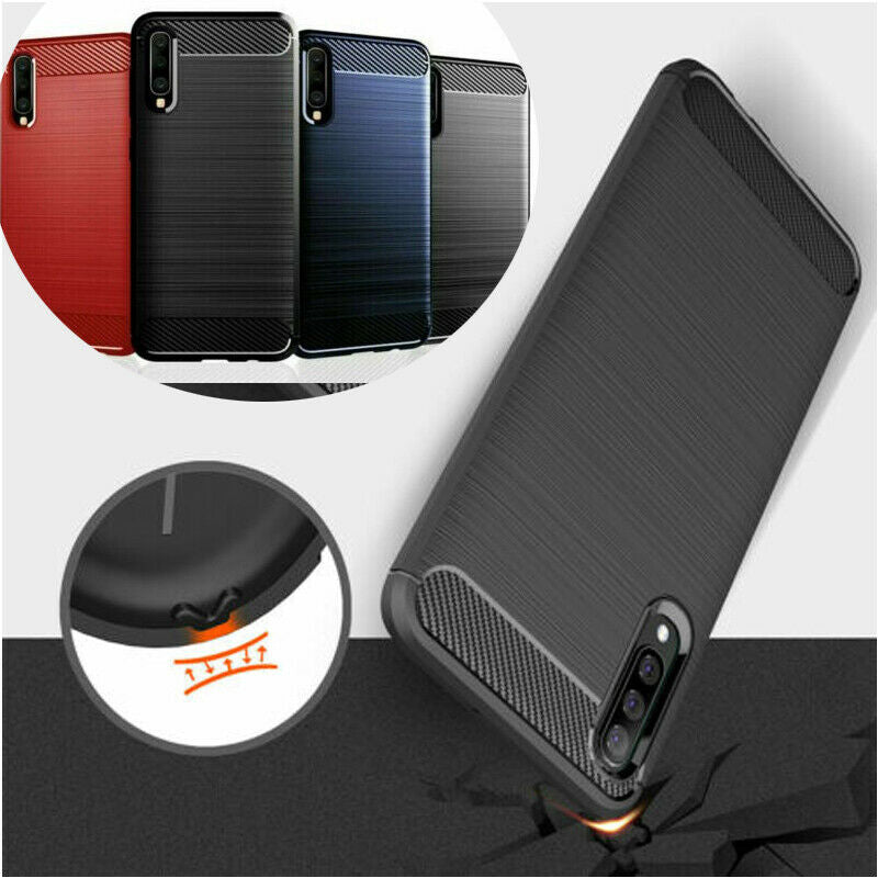 Shockproof Carbon Fiber Soft Back Case For Samsung Galaxy - carolay.co