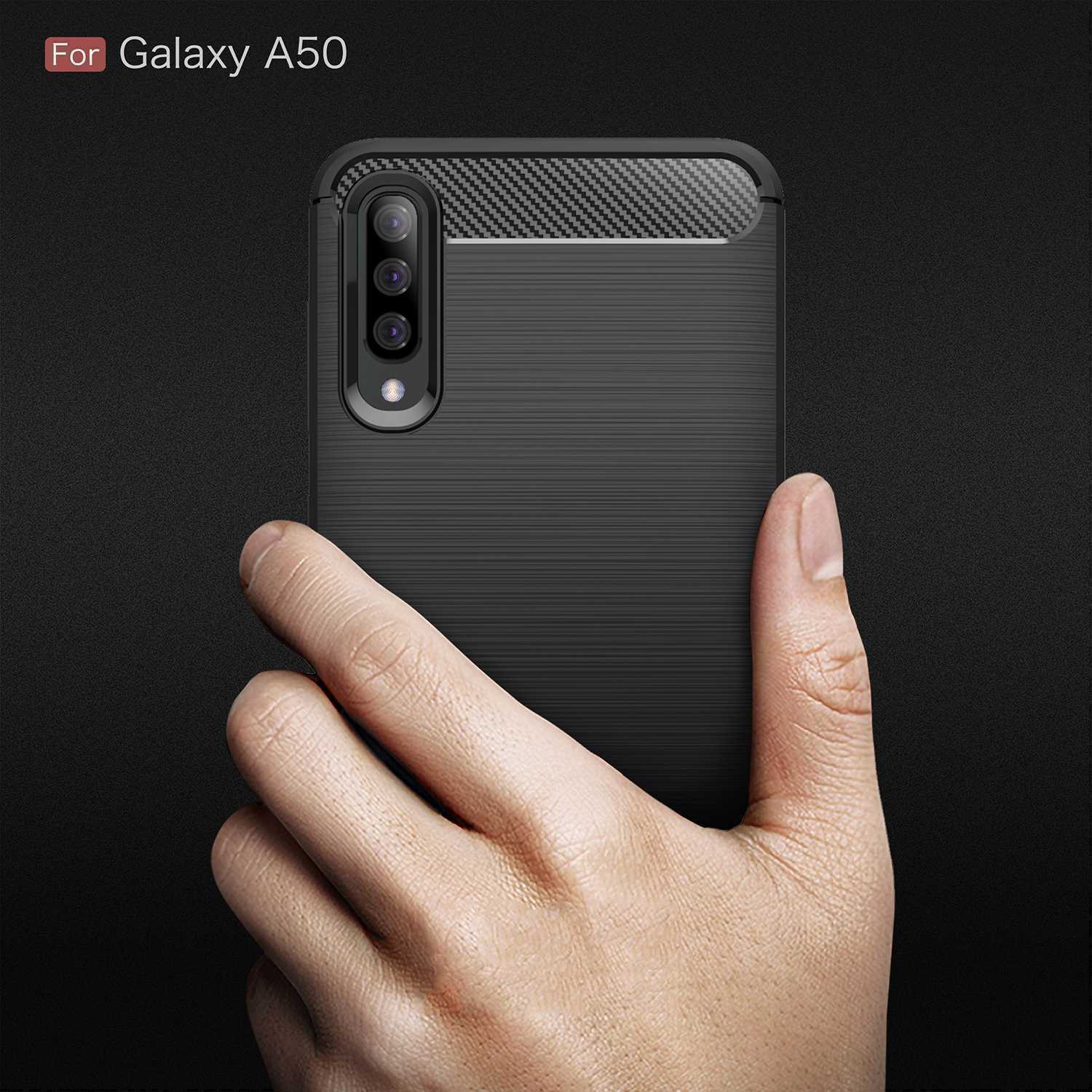 Shockproof Carbon Fiber Soft Back Case For Samsung Galaxy - carolay.co