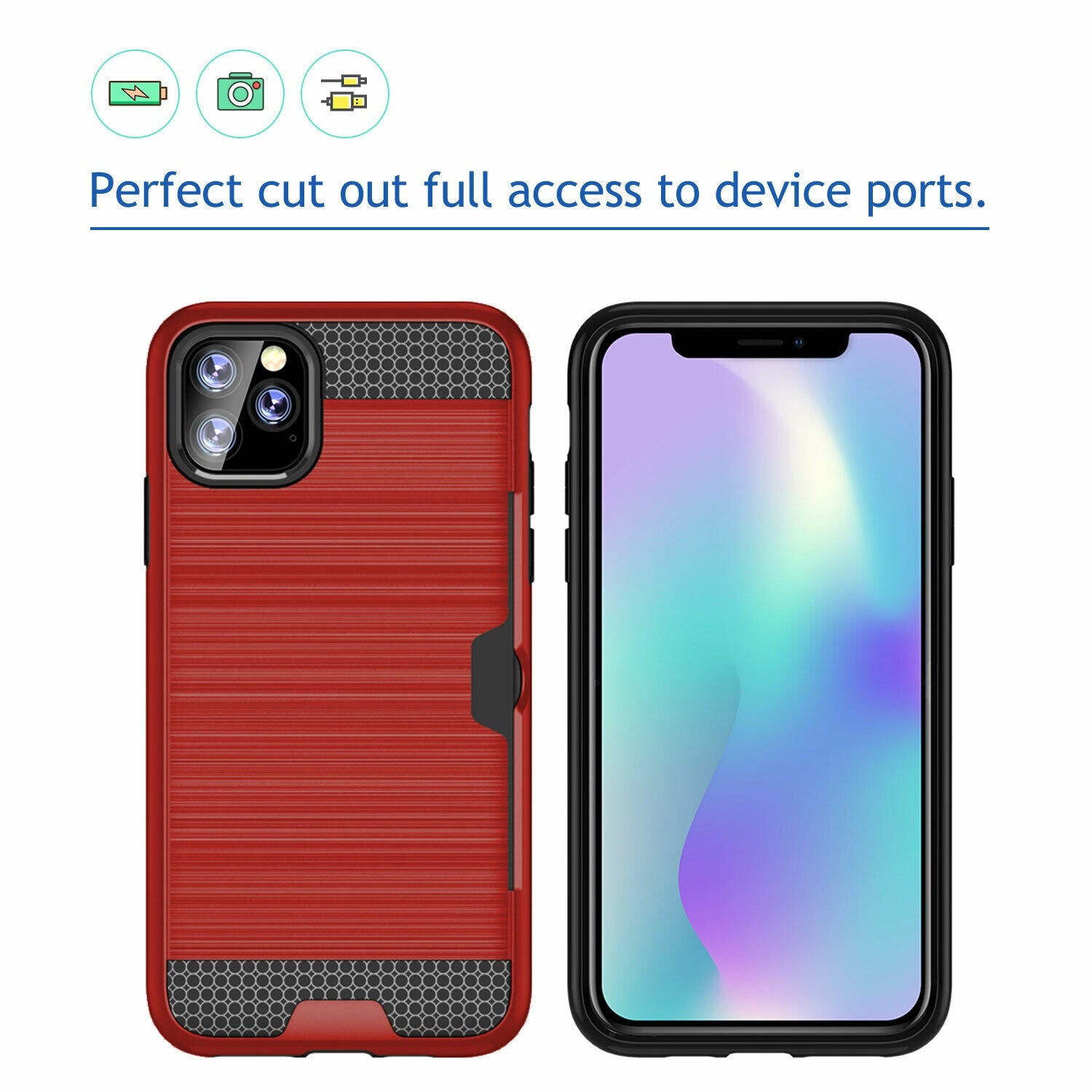 Shockproof Wallet Credit Card Pocket Holder Case For iPhone - carolay.co