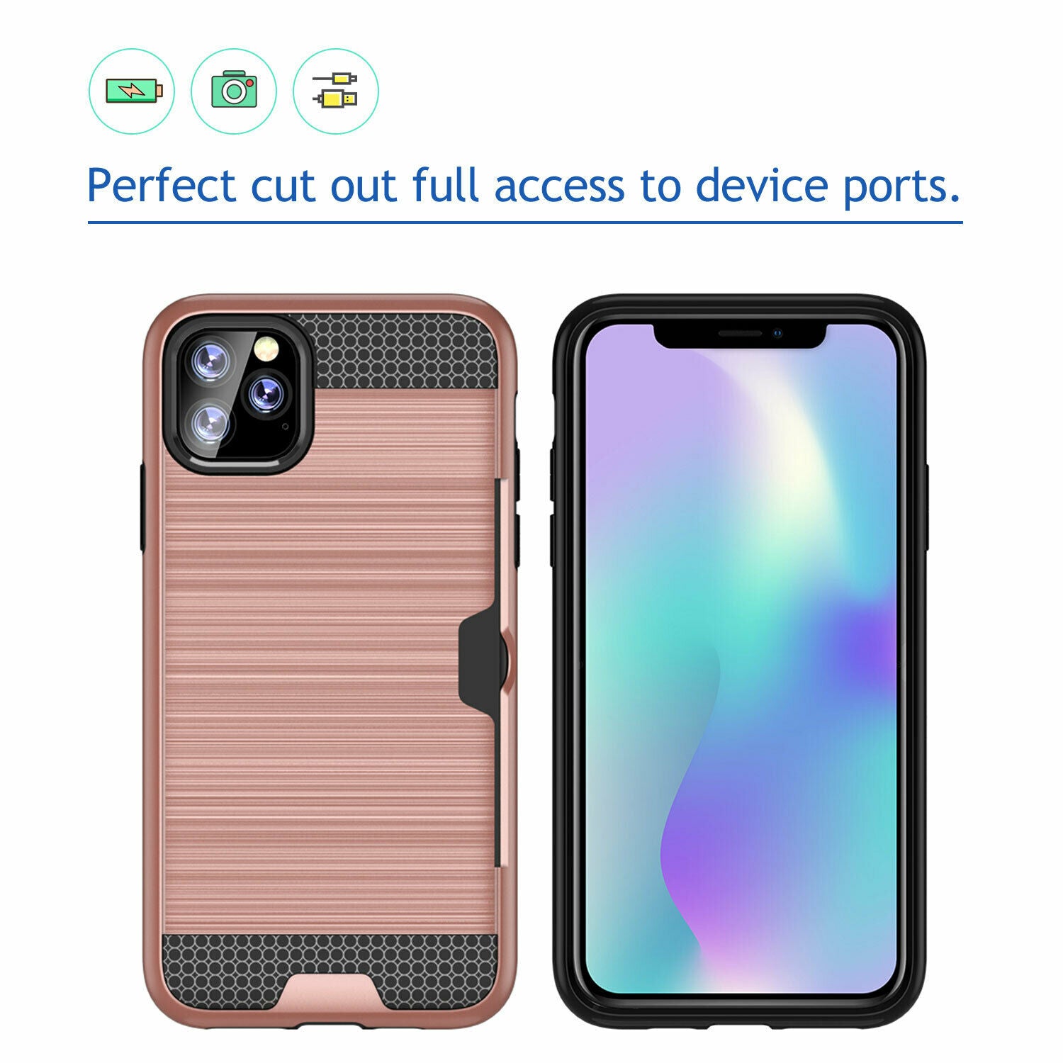 Shockproof Wallet Credit Card Pocket Holder Case For iPhone - carolay.co