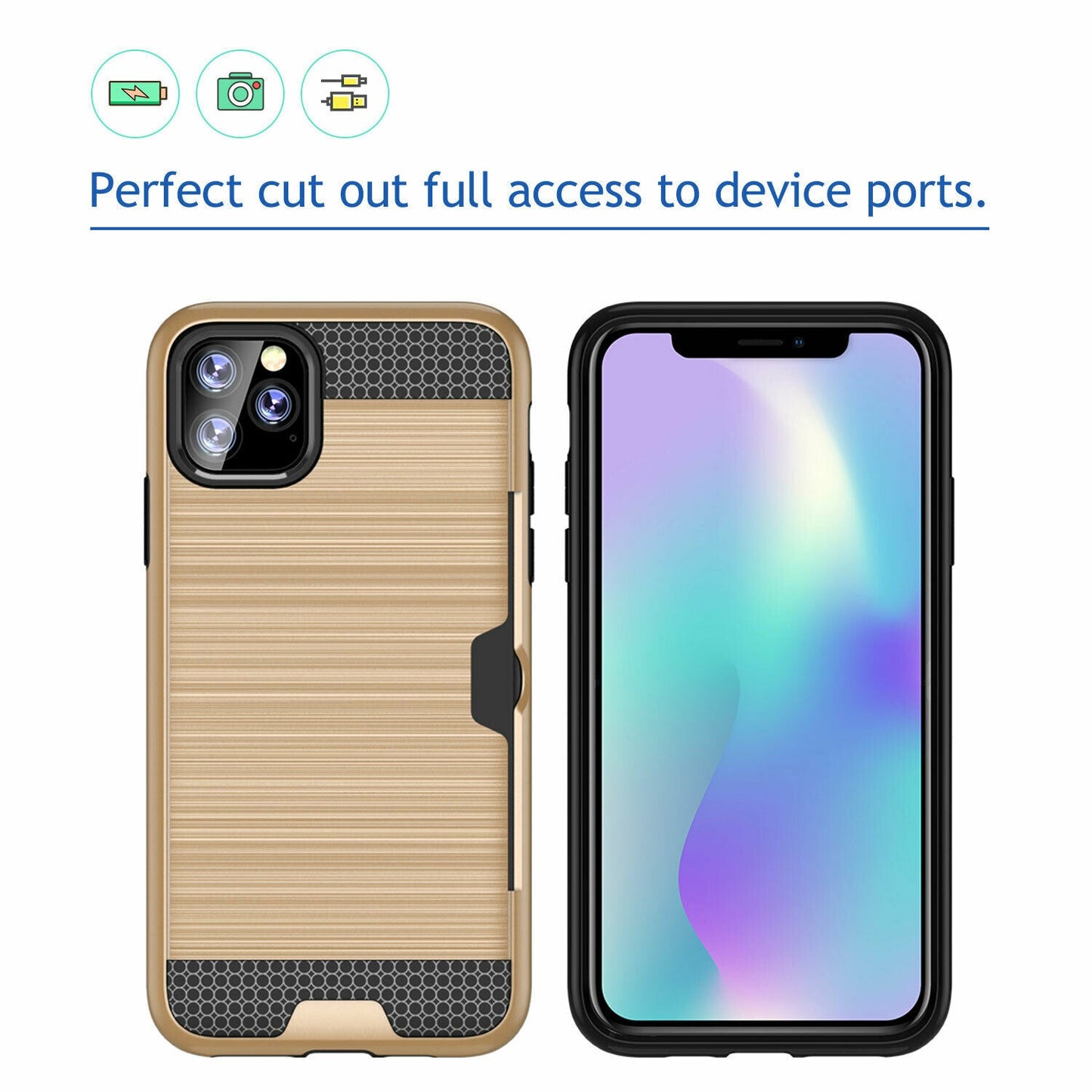 Shockproof Wallet Credit Card Pocket Holder Case For iPhone - carolay.co