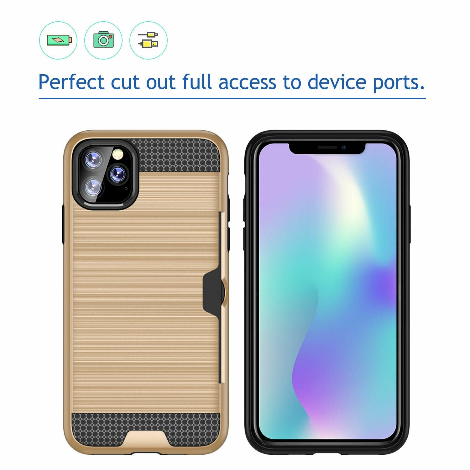 Shockproof Wallet Credit Card Pocket Holder Case For iPhone - carolay.co