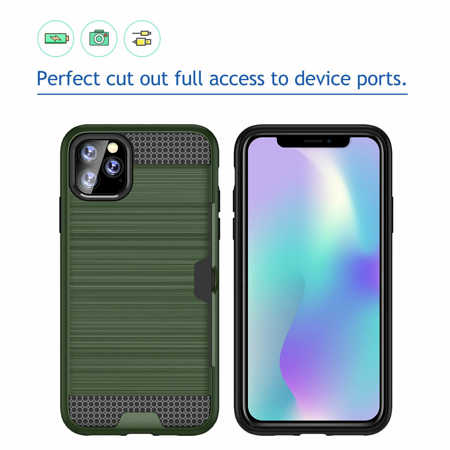 Shockproof Wallet Credit Card Pocket Holder Case For iPhone - carolay.co