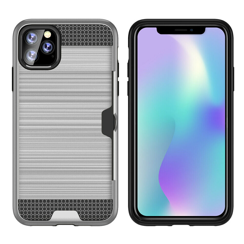 Shockproof Wallet Credit Card Pocket Holder Case For iPhone - carolay.co