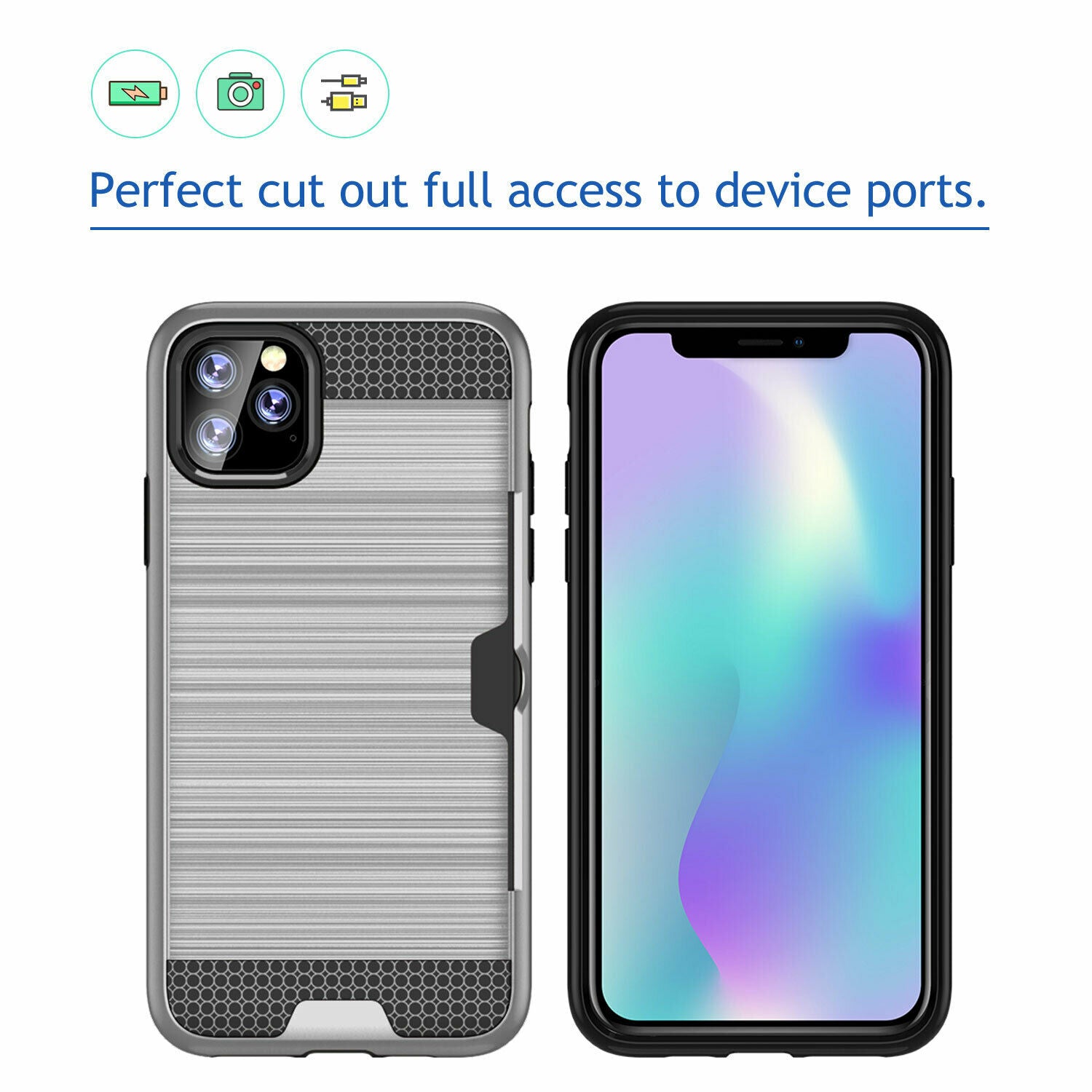 Shockproof Wallet Credit Card Pocket Holder Case For iPhone - carolay.co