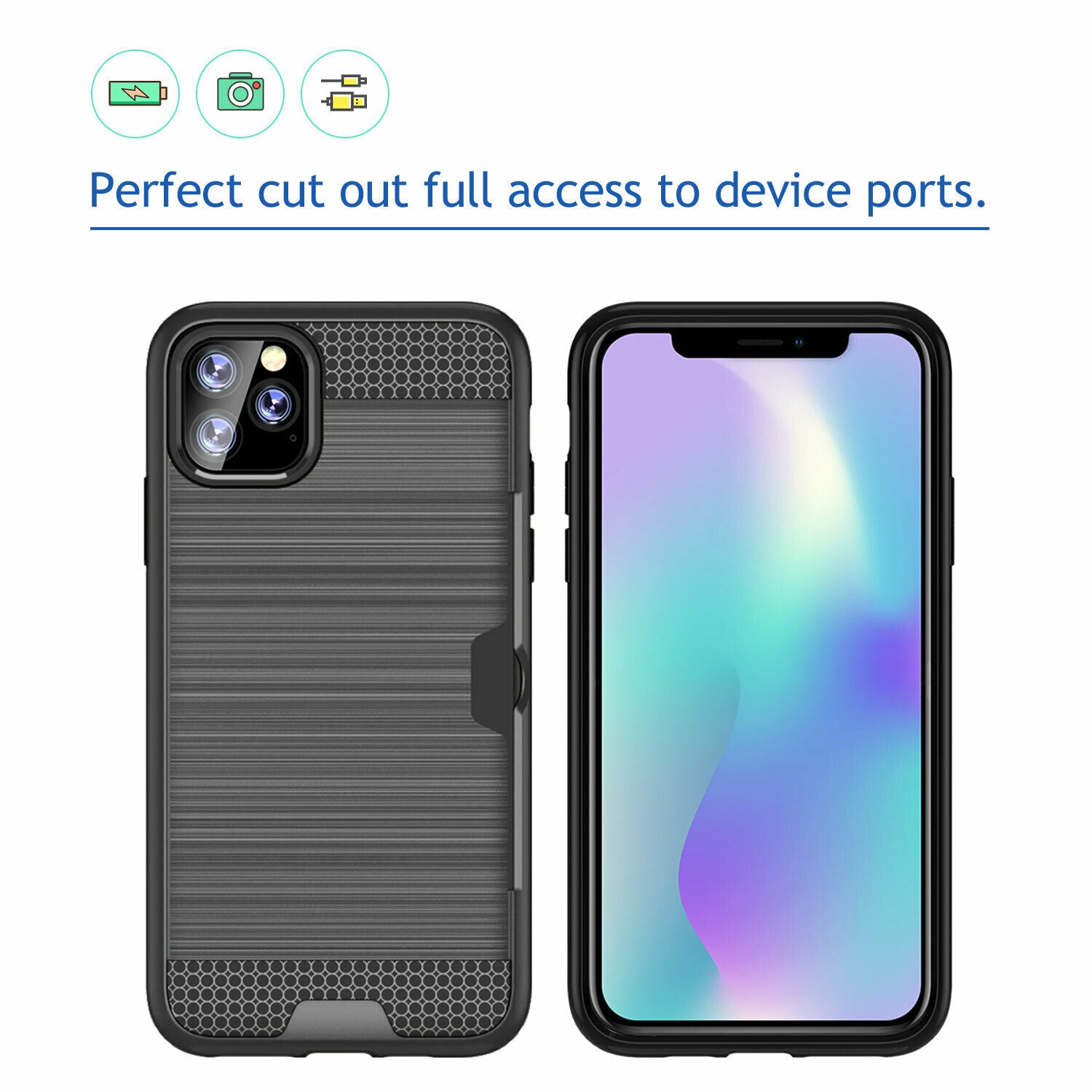 Shockproof Wallet Credit Card Pocket Holder Case For iPhone - carolay.co