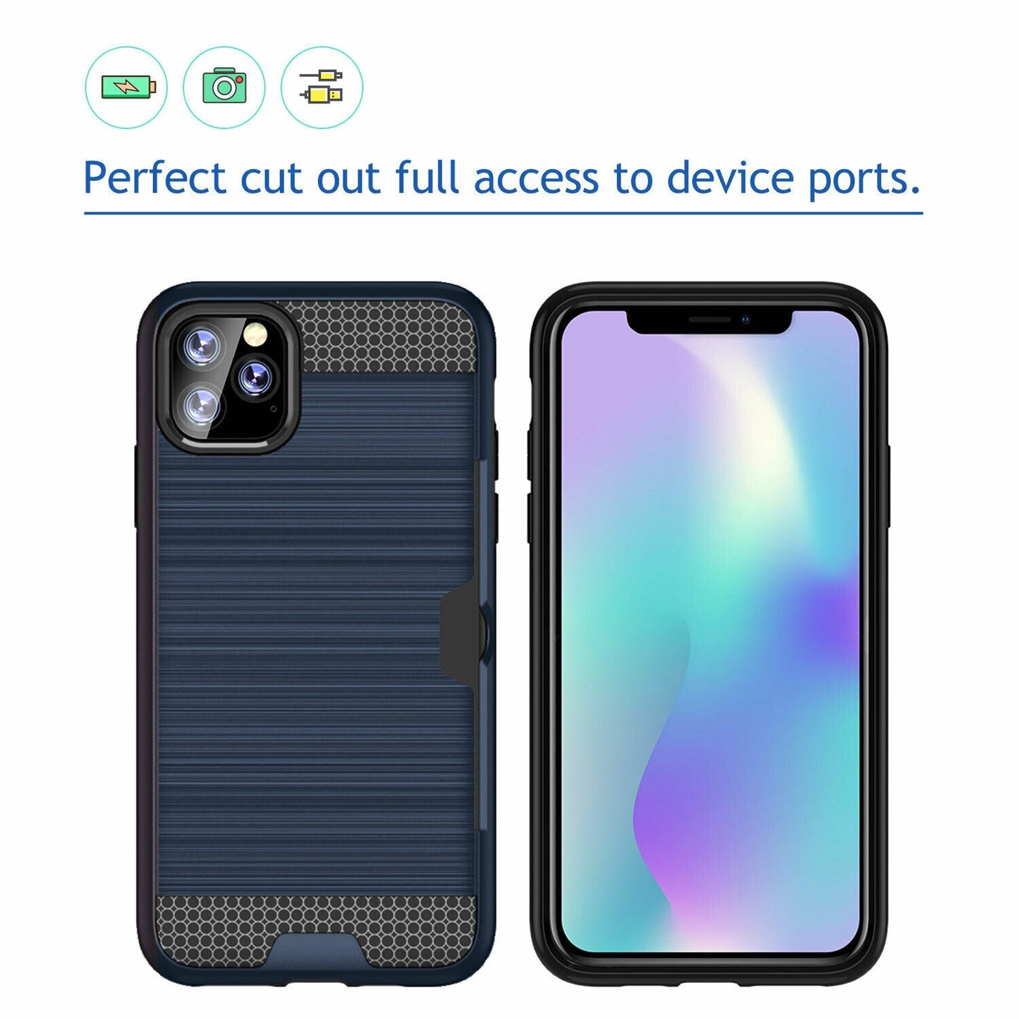 Shockproof Wallet Credit Card Pocket Holder Case For iPhone - carolay.co
