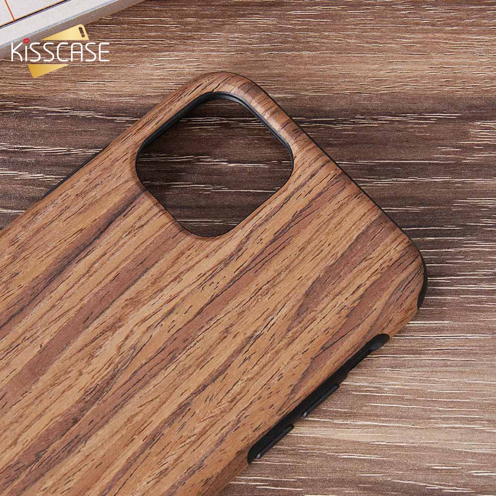 Silicone Plain Case For iPhone Vintage Wood Striped Back Cover - carolay.co