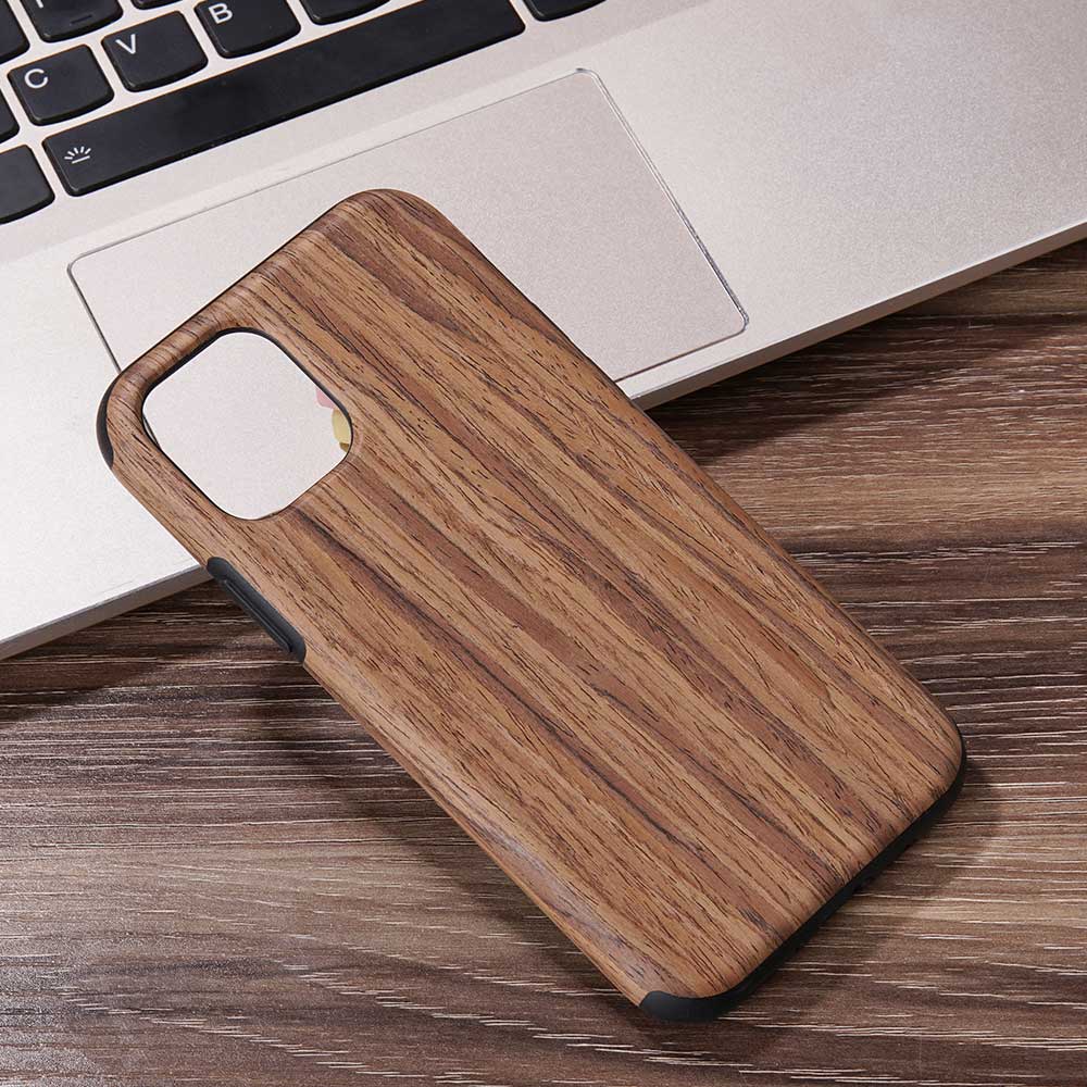 Silicone Plain Case For iPhone Vintage Wood Striped Back Cover - carolay.co
