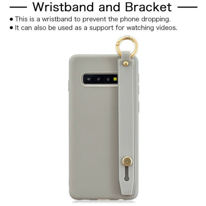 Silicone Soft Stand Cover+Wrist Strap For Samsung Galaxy - carolay.co