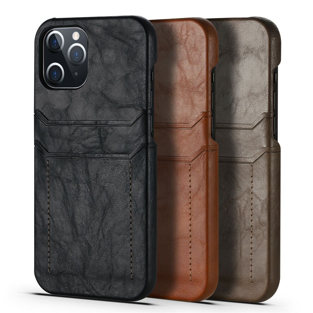 Slim Back Leather Card Case For iPhone - carolay.co