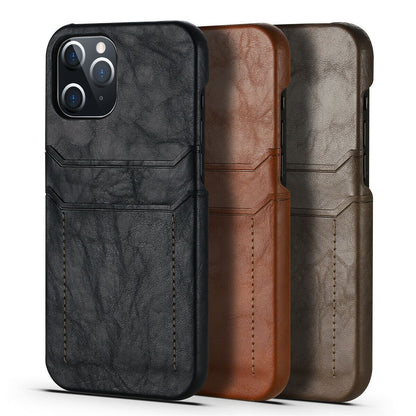 Slim Back Leather Card Case For iPhone - carolay.co