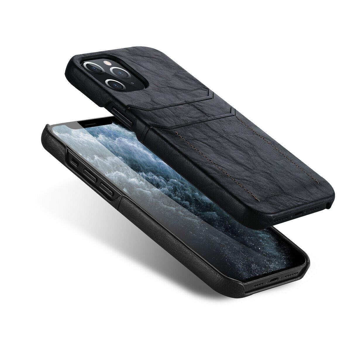 Slim Back Leather Card Case For iPhone - carolay.co