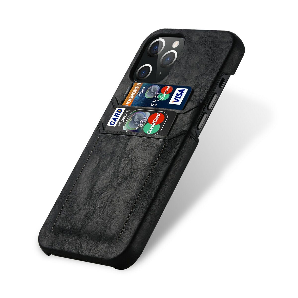 Slim Back Leather Card Case For iPhone - carolay.co