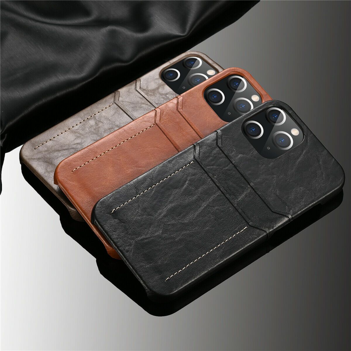 Slim Back Leather Card Case For iPhone - carolay.co
