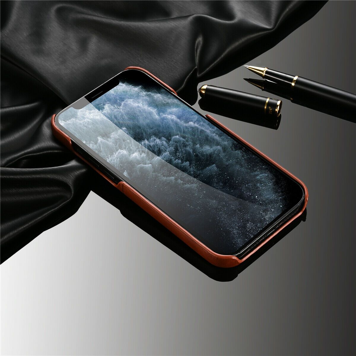 Slim Back Leather Card Case For iPhone - carolay.co