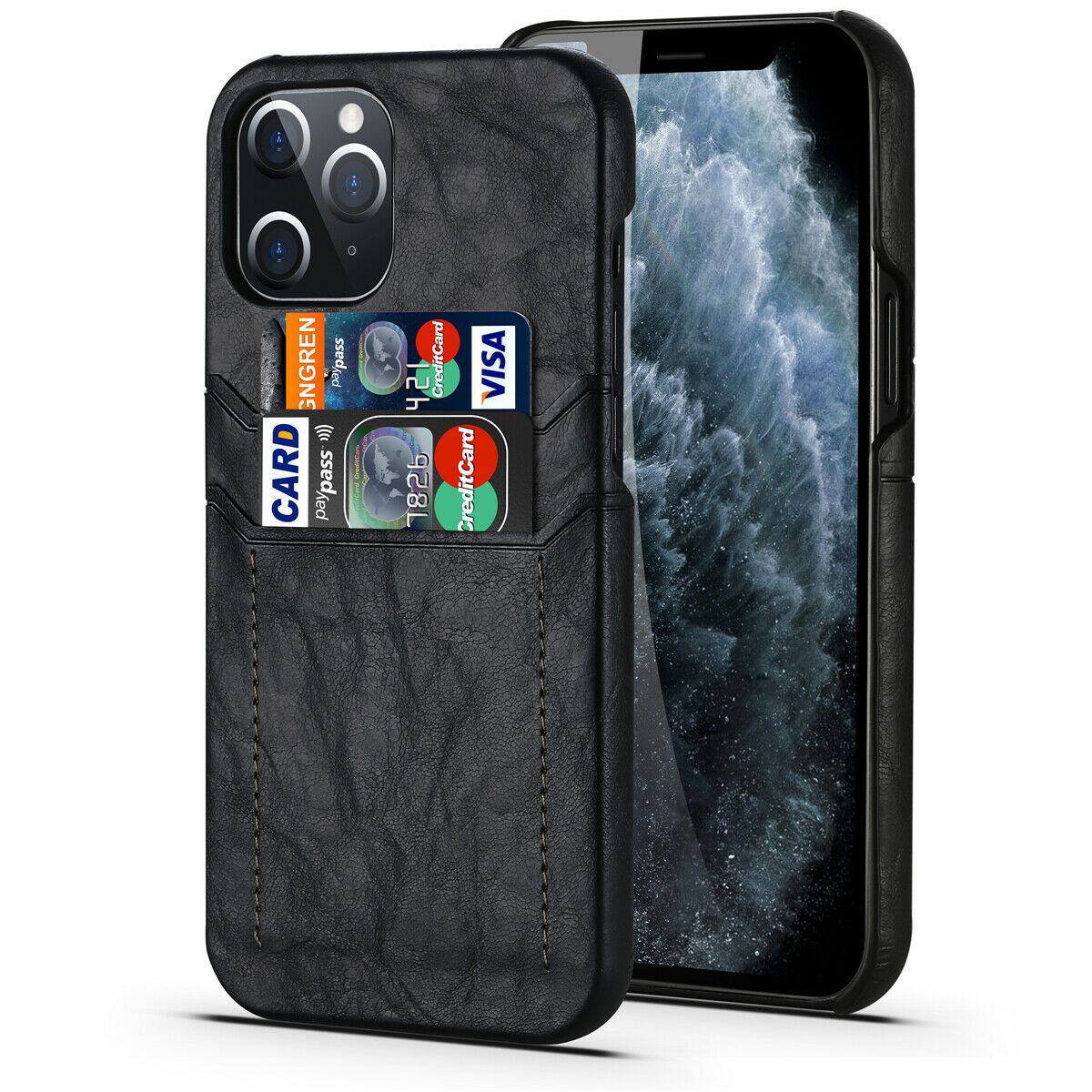 Slim Back Leather Card Case For iPhone - carolay.co