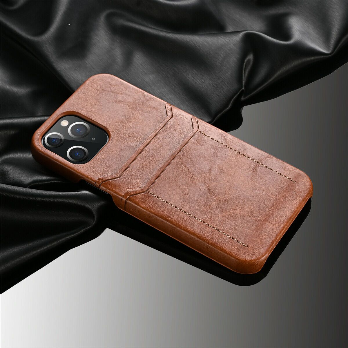 Slim Back Leather Card Case For iPhone - carolay.co