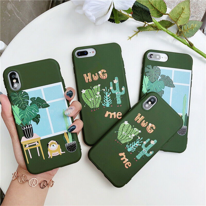 Slim Cute Rubber Soft Silicone Cactus Pattern Case For iPhone - carolay.co
