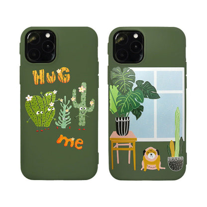 Slim Cute Rubber Soft Silicone Cactus Pattern Case For iPhone - carolay.co