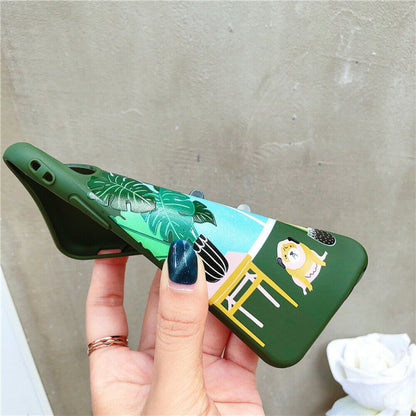 Slim Cute Rubber Soft Silicone Cactus Pattern Case For iPhone - carolay.co