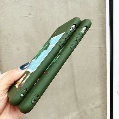 Slim Cute Rubber Soft Silicone Cactus Pattern Case For iPhone - carolay.co