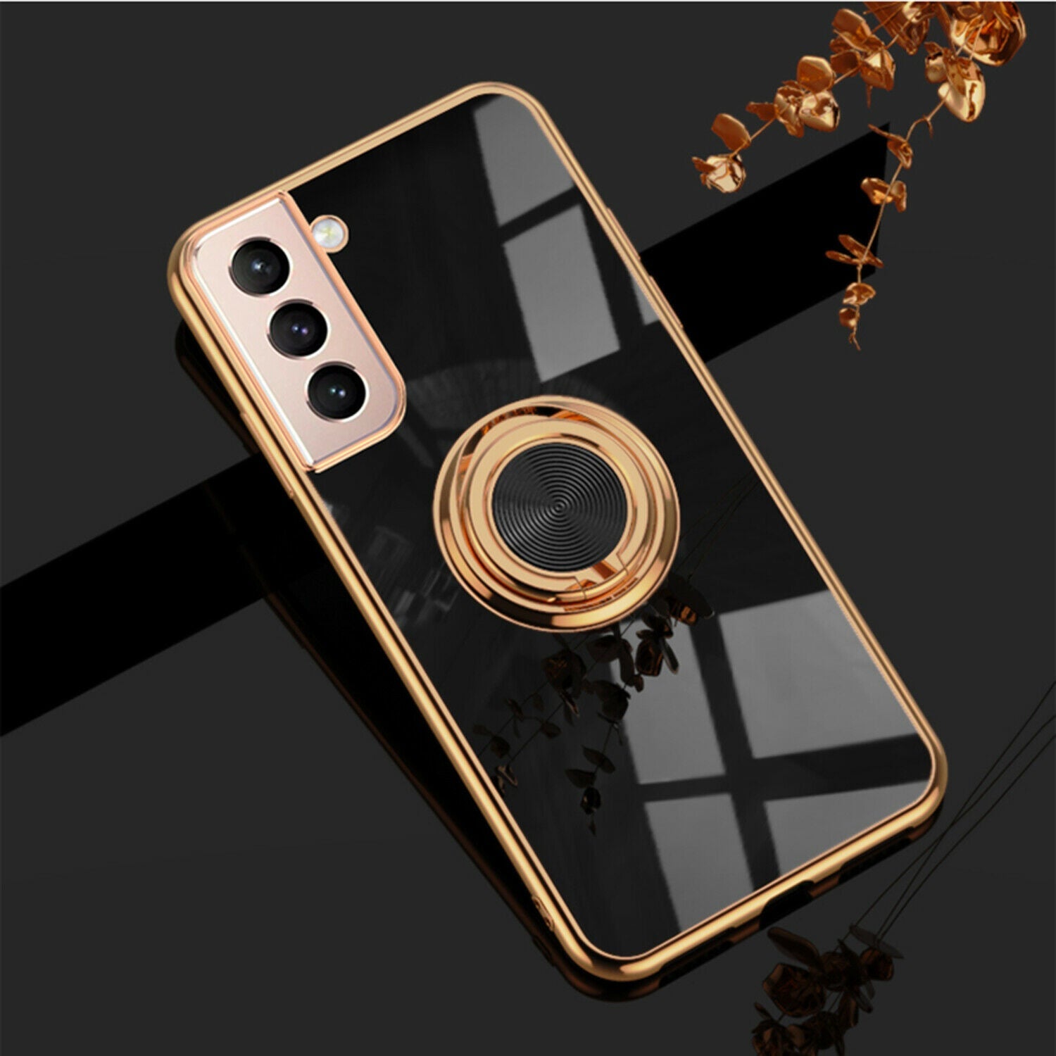Slim Plating Ring Holder Stand Case for Samsung Galaxy - carolay.co