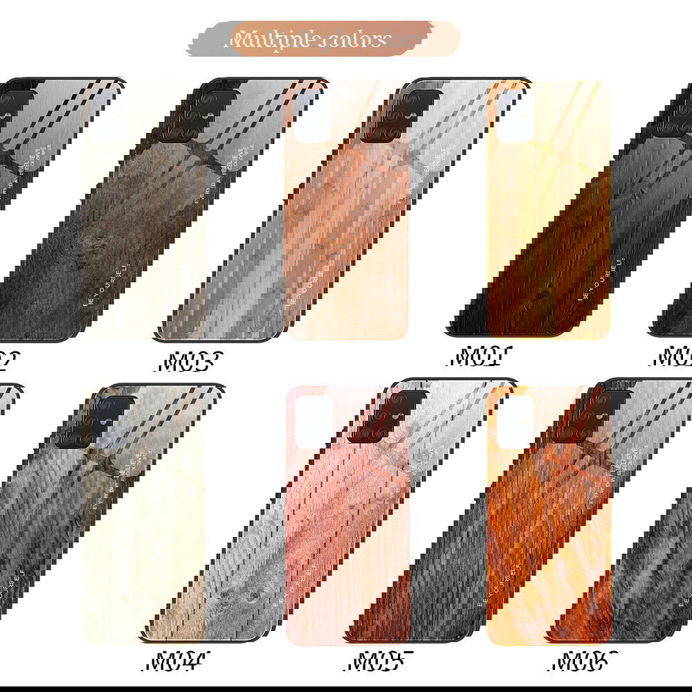 Slim Wood Pattern Tempered Glass Case For Samsung - carolay.co
