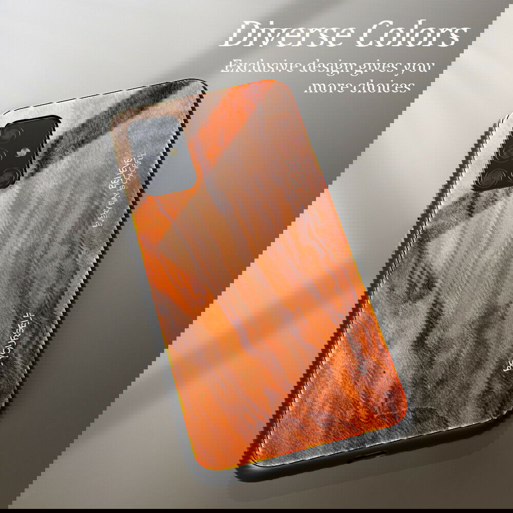 Slim Wood Pattern Tempered Glass Case For Samsung - carolay.co
