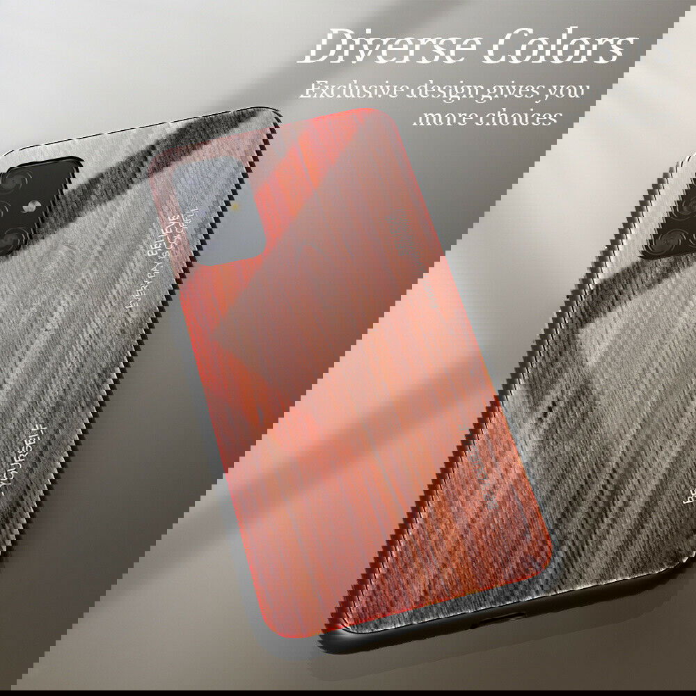 Slim Wood Pattern Tempered Glass Case For Samsung - carolay.co