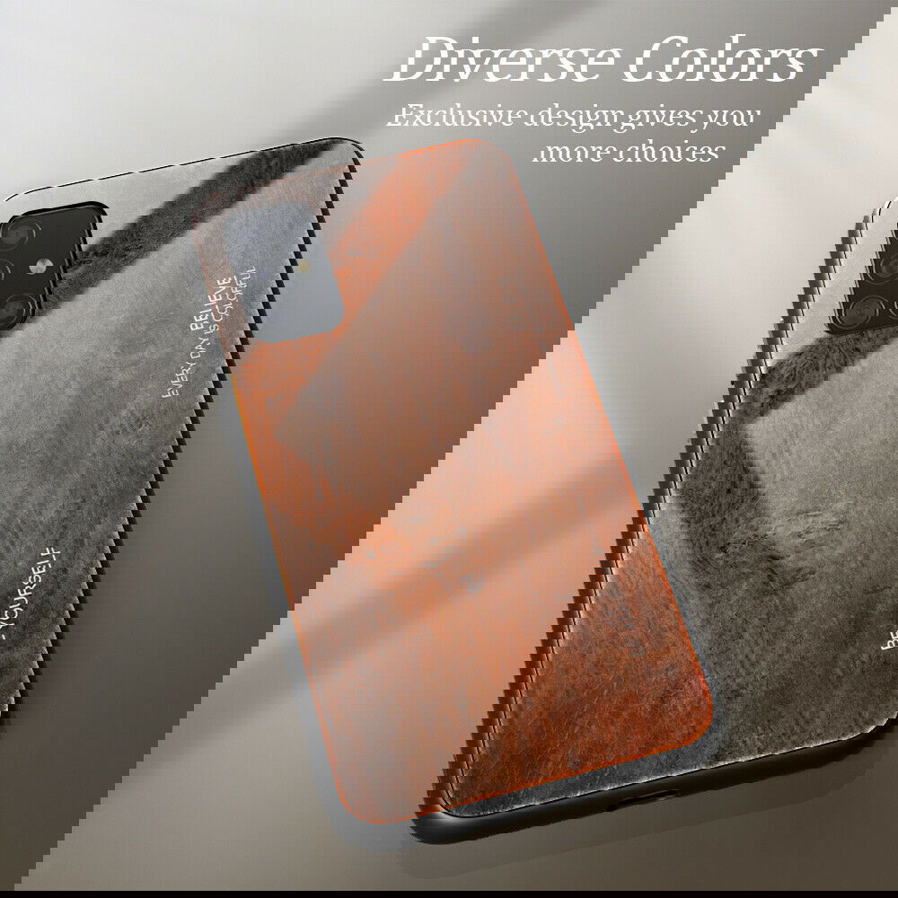 Slim Wood Pattern Tempered Glass Case For Samsung - carolay.co