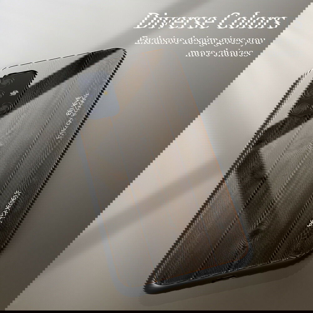 Slim Wood Pattern Tempered Glass Case For Samsung - carolay.co