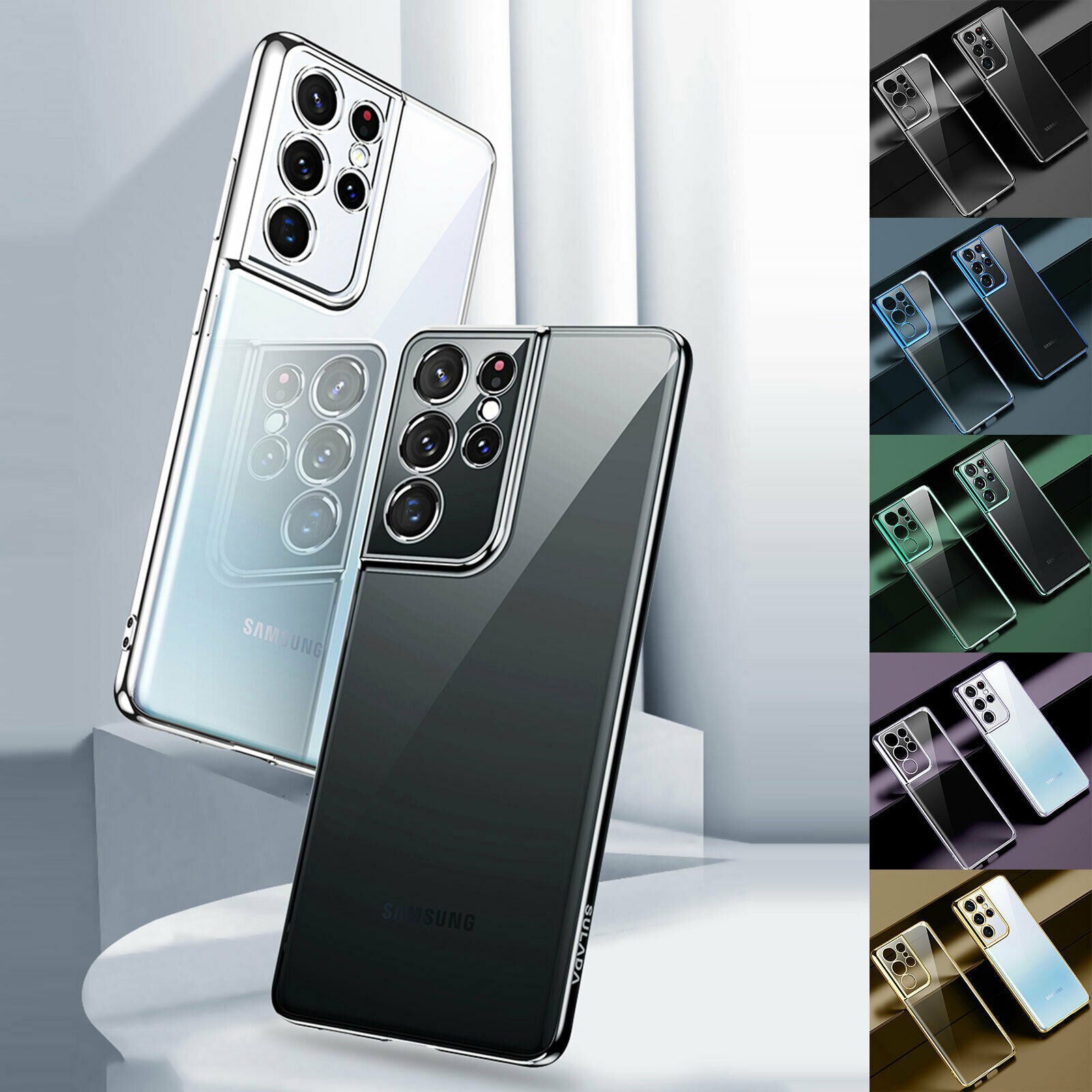 Soft Clear Plating Back Case For Samsung Galaxy series - carolay.co