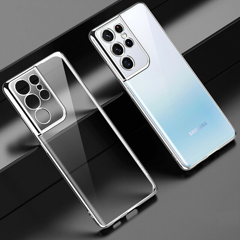 Soft Clear Plating Back Case For Samsung Galaxy series - carolay.co