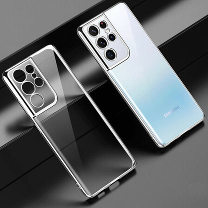 Soft Clear Plating Back Case For Samsung Galaxy series - carolay.co