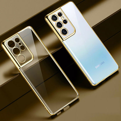 Soft Clear Plating Back Case For Samsung Galaxy series - carolay.co