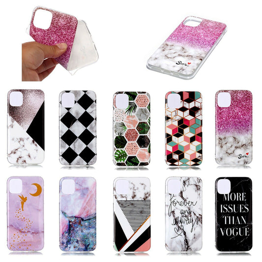 Soft Marble Silicone Rubber Ultra Thin Gel Back Case For iPhone - carolay.co