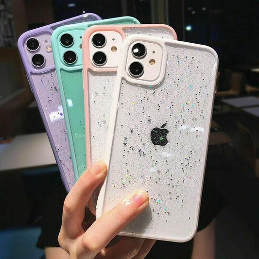 Star Glitter Clear Bling Case For iPhone - carolay.co