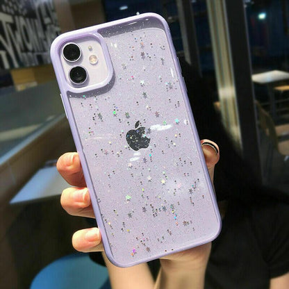 Star Glitter Clear Bling Case For iPhone - carolay.co