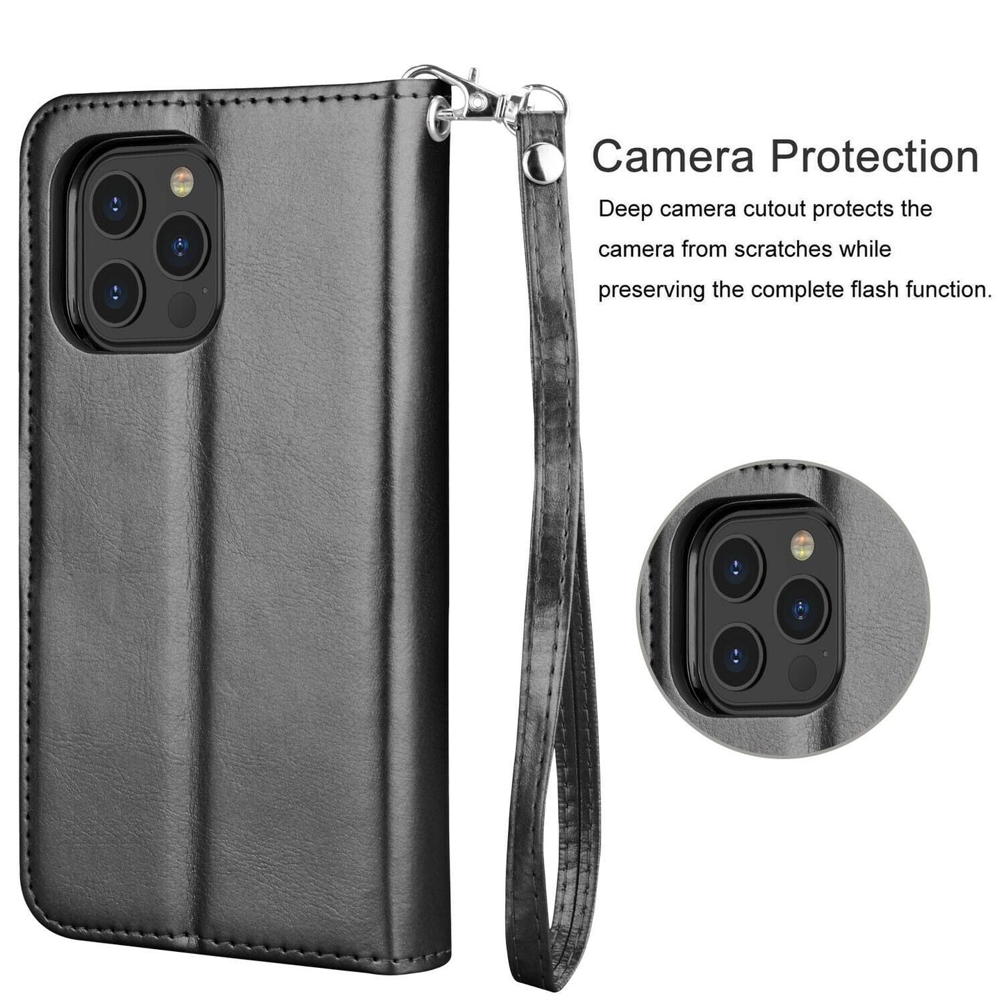 Wallet Case Flip Leather Card Stand Cover For iPhone - carolay.co