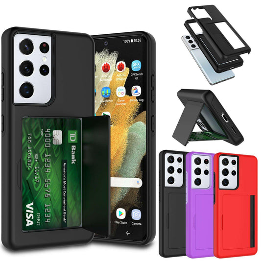 Wallet Case with Card Holder for Samsung Galaxy S21 Plus S21 Ultra 5G - carolay.co